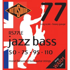 ROTOSOUND® Jazz Bass 77 RS77LE  Encordadura Para Bajo Eléctrico De 4 Cuerdas Calibre .050-.110