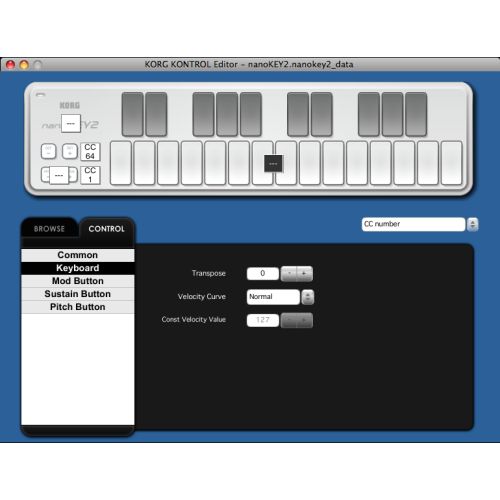 Software Editor KORG KONTROL