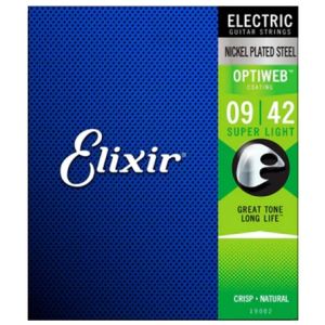 ELIXIR® Optiweb Super Light 19002 Encordadura para Guitarra Eléctrica Calibre 09-42