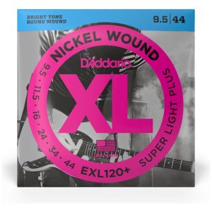 D'ADDARIO® NICKEL WOUND EXL-120+ Encordadura para Guitarra Eléctrica Calibre 09.5-44