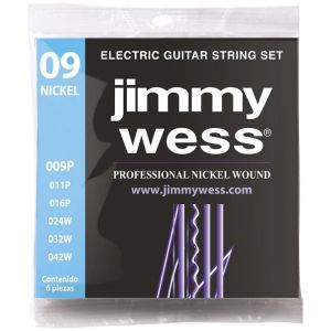JIMMY WESS® JWGE1009N Encordadura para Guitarra Eléctrica Calibre 09-42