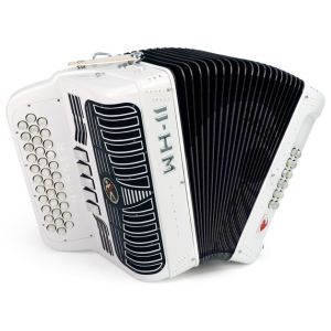 HOHNER® ANACLETO Rey del Norte
White Hawk A9971-FBBEB-WH Acordeon Diatonico en FA-SIB-MIB