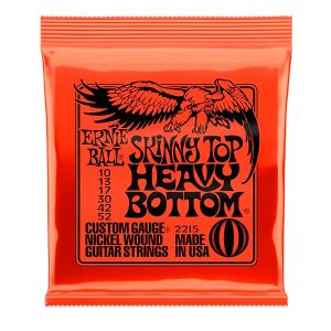 ERNIE BALL® Skinny Top Heavy Bottom Slinky 2215 - Encordadura para Guitarra Eléctrica Calibre 10 - 52