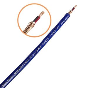 Rollo de Cable para Micrófono 2X24 AWG. SOLCOR ® CABMICAZ 100 Metros