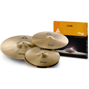 STAGG® AXK SET Paquete de Platillos: Hi-Hats de 14'' Crash de 16'' y Ride de 20''
