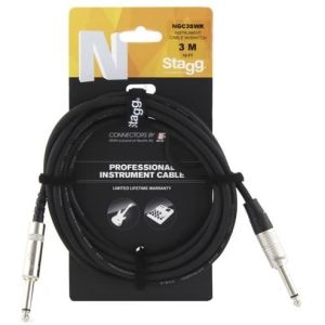 STAGG® NGC3SWR Cable de Instrumento c/ Conectores REAN® Mute Switch 3 Metros