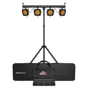CHAUVET DJ® 4BAR Quad ILS: Sistema de Iluminación RGBA c/Stand y Estuches