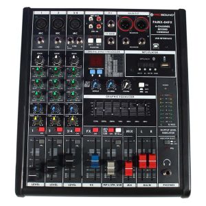 Prosound PAMX-04FX: Mezcladora Análoga de 4 Canales con Bluetooth y USB
