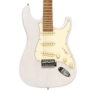 STAGG® SES-55 WHB  - Guitarra Eléctrica Terminado Blanco Rubia