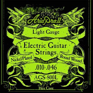 ARIA® PRO II AGS-800L Encordadura para Guitarra Eléctrica - Niquel .010-.046