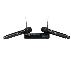 INOVAUDIO® MD-102: Sistema Inalámbrico UHF c/2 Micrófonos de Mano