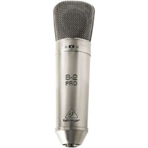 Behringer B-2 PRO: Micrófono de Condensador con Doble Diafragma de Oro Pulverizado
