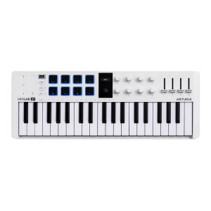 Arturia MiniLab 37: Teclado Controlador MIDI USB Blanco de 37 Teclas