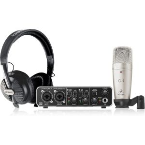 Behringer U-Phoria Studio Pro: Kit de Grabación con Interfaz USB, Micrófono de Condensador y Audífonos